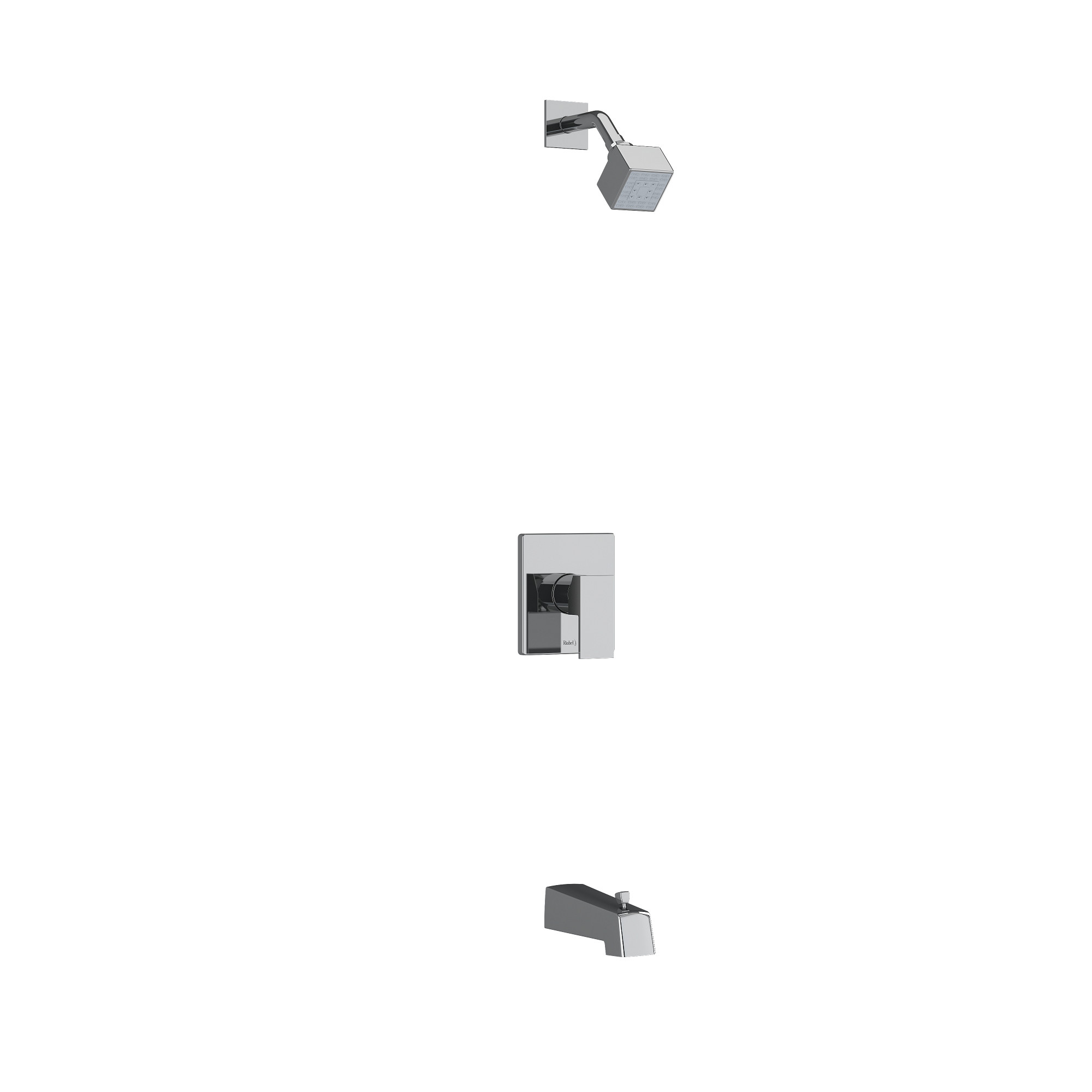 Riobel Quadrik bain-douche 1 voie - Carré